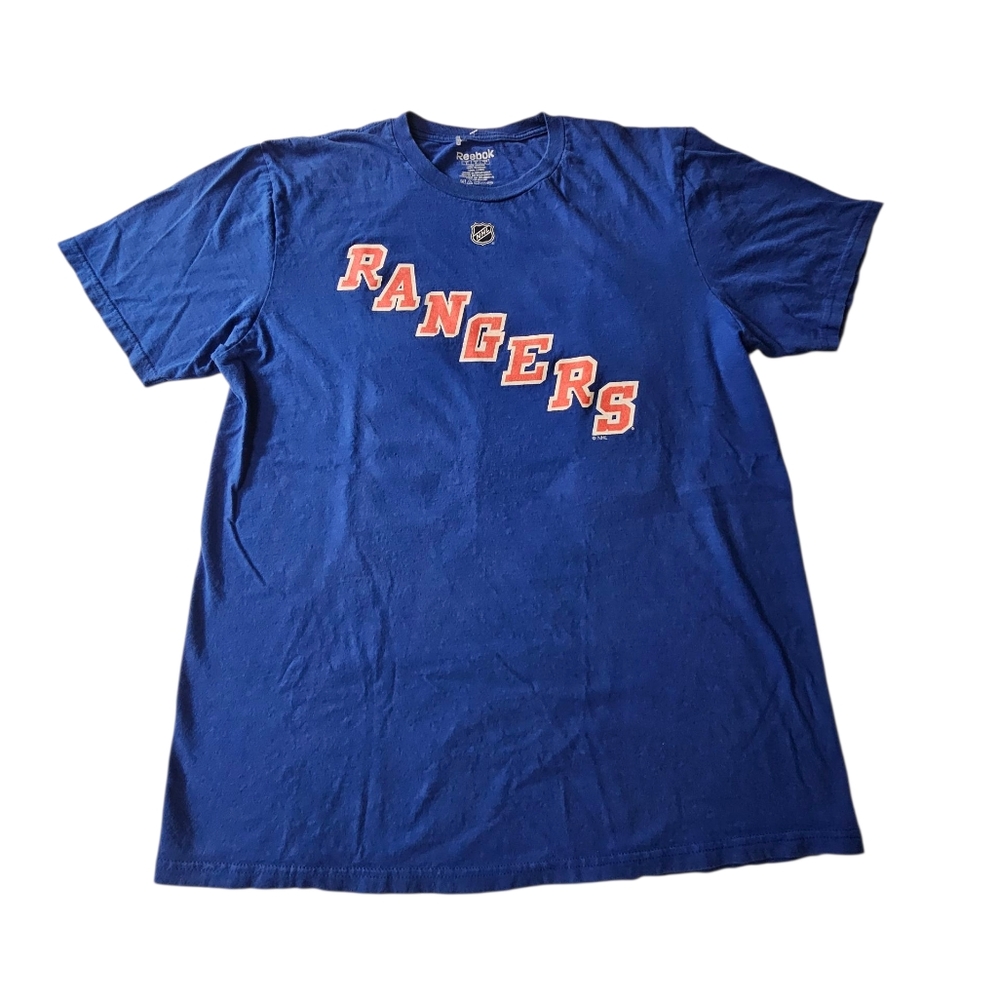 Rick Nash New York Rangers Reebok Adult T-Shirt Blue NHL Men's Medium / Large